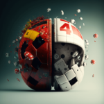 Hybrid of a helmet and a football