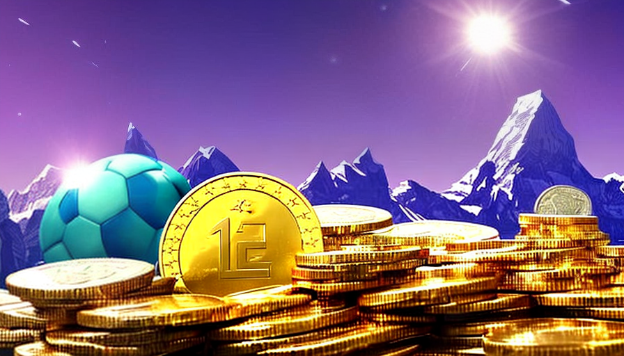 Pile of coins in front of mountains representing profits made from value bets 